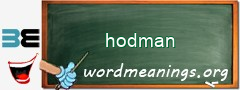 WordMeaning blackboard for hodman